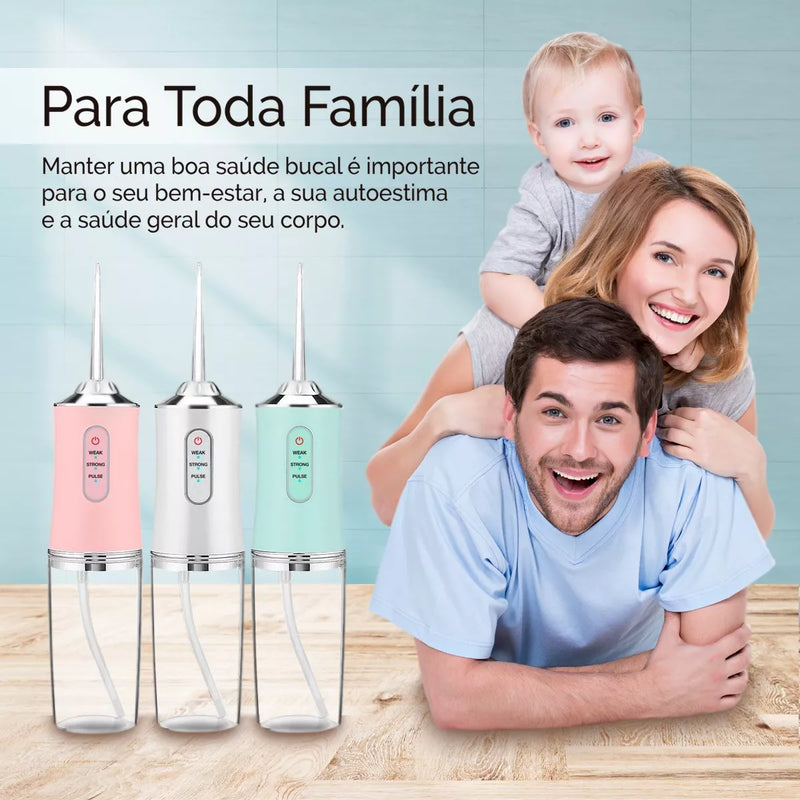 AquaJet™ - Irrigador Oral Portátil e Recarregável