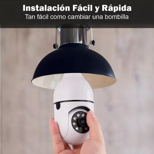 SecureBulb™ (Paga 1 y Lleva 3) - Cámara de Vigilancia 360° con Visión Nocturna y WiFi