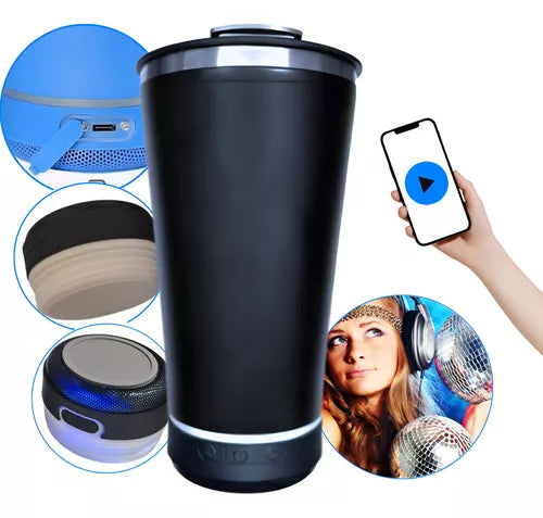 SoundMug™ - Copo Térmico com Caixa de Som Bluetooth